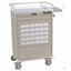 Value Med-Bin Cart with basic electronic lock, includes 42-each 3.5-inch Bins, Standard Package includes Top Rail/Push H