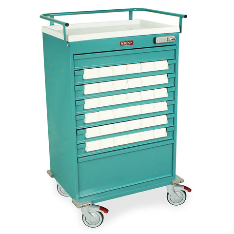 Harloff Value Med-Bin Cart with Basic Electronic Pushbutton Lock with Key Lock Override – VLT36EBIN3SP
