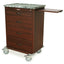 Wood Vinyl Punch Card Cart with Basic Electronic Lock with Key Lock Override on Cabinet, Factory Set User and Superviso