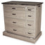Wood Vinyl Punch Card Medication Cart, Eight Drawer, Dual Column, Key Lock, Driftwood Gray