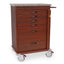 Tall Wood Vinyl Emergency Cart, Six Drawer, Breakaway Lock, WV6400-CM