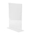 ALPINE INDUSTRIES 8.5" X 11" CLEAR ACRYLIC, T-SHAPED BASE, SIDE INSERT, TABLETOP SIGN HOLDER