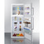 ENERGY STAR certified counter depth refrigerator-freezer with stainless steel doors, platinum cabinet, and icemaker