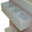 3 Section Cup/Straw Holder, no lid. Dims: 5.5" H x 19.5" W x 5" D