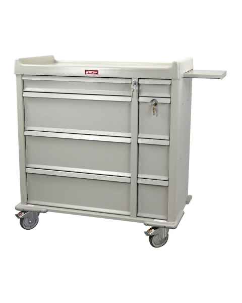 Harloff OptimAL Line, All-Aluminum, Med-Bin Cart with BEST® Lock, includes 42-each 3.5-inch Bins, Standard Package