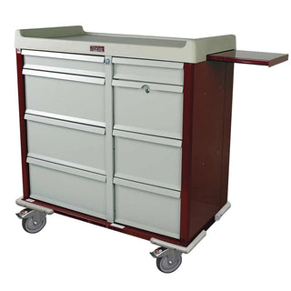 Standard Punch Card Cart with BEST® Lock, Capacity of 750 Cards, Includes Pull-out Shelf, Locking Narcotics Box, and Adj