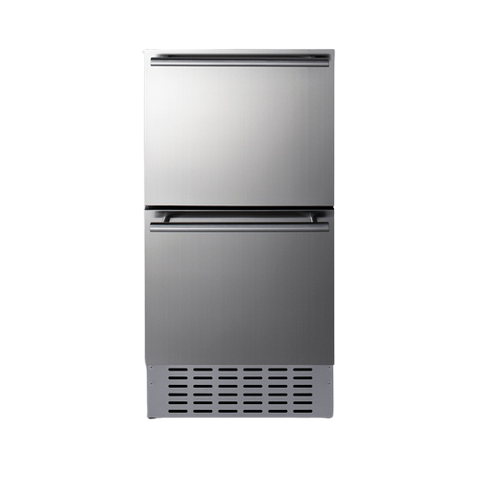 Accucold 18 inch 2 drawer refrigerator in ADA height for outdoor or indoor use