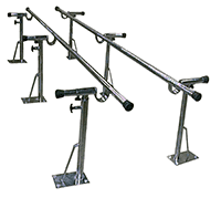 Bailey 10' Floor Mounted Parallel Bars, Six Posts, 500 LB Capacity - Model 4530