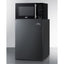 Compact all-refrigerator in black and microwave with built-in allocator, with brackets included (ships in 3 boxes on one