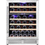 6-bottle countertop commercial wine cooler in stainless steel with compressor