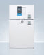 Full-size top mount refrigerator-freezer with combination lock in white