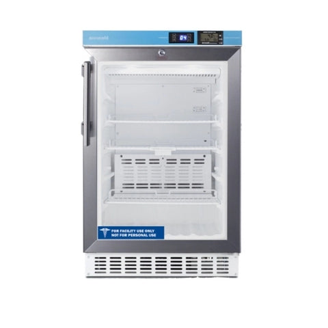 Accucold ADA compliant built-in or freestanding 20" wide refrigerator-freezer for residential use with lock (Model