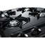 24" wide open burner gas cooktop in black with spark ignition