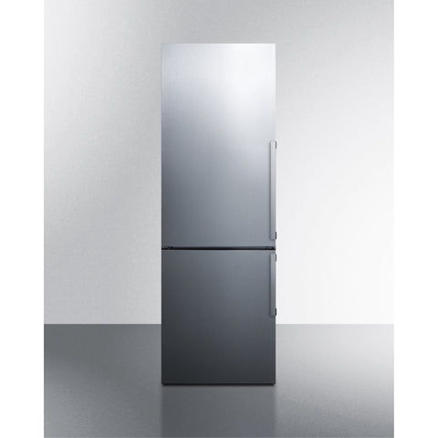 Accucold ENERGY STAR certified bottom freezer refrigerator with stainless steel doors (Model FFBF279SSXLHD)