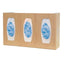 Glove Box Dispenser Triple Divided Vert/Horiz Maple ABS