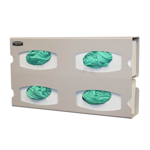 Glove Box Dispenser Quad Divided Side-Load Quartz Beige ABS