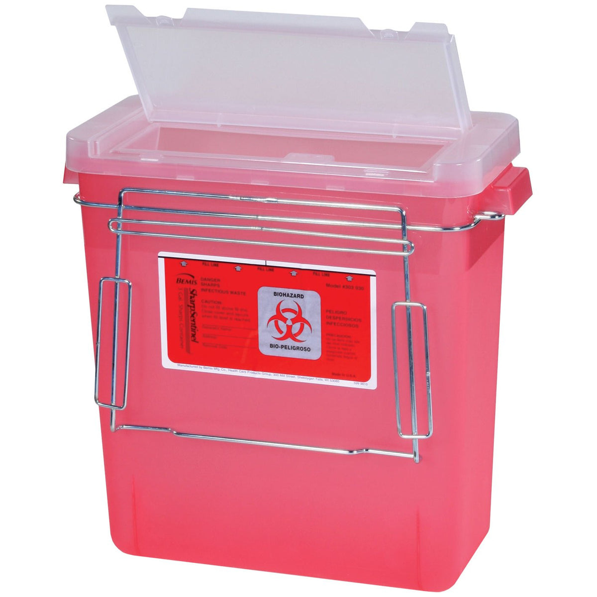 Harloff Sharps Container and Mounting Bracket, 3 Gallon; for V-Series