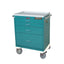 4 Drawer Classic Workstation Cart (Short Cabinet), Basic Electronic Pushbutton Lock with Key Lock Override, Factory Set