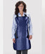 CONVENTIONAL APRON - .25 mm Lead Free 25X40 Shimmering Navy Blue - Extra Large