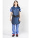 PEDIATRIC FRONT CLOSING SPECIAL PROCEDURE APRON - .5 mm Light Weight Lead 14x31Shimmering Navy Blue - Large
