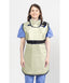 COAT APRON - .35 mm Lead Free with Thyroid Collar 26x42 Antimicrobial Beige- Extra Extra Large