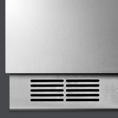Accucold Stainless steel kickplate factory installed on select undercounter units