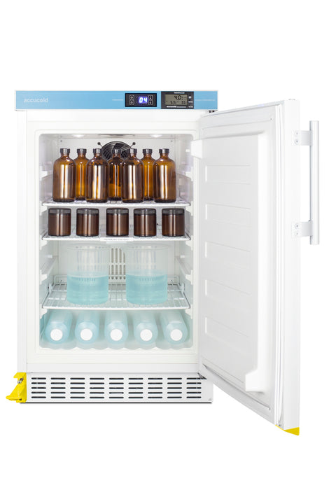 Built-in ADA compliant healthcare all-refrigerator with step-to-open door pedal