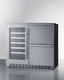 36" wide undercounter dual zone wine cellar and drawer refrigerator