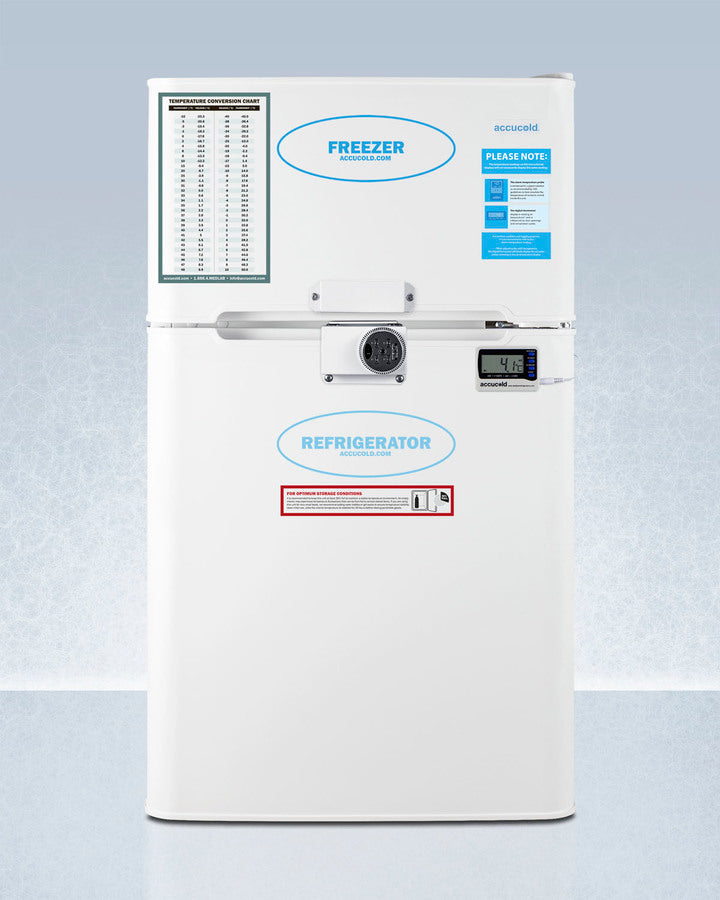 Accucold General purpose counter height 2-door refrigerator-freezer with digital, Left Hinge – AGP34RFLCALLHD