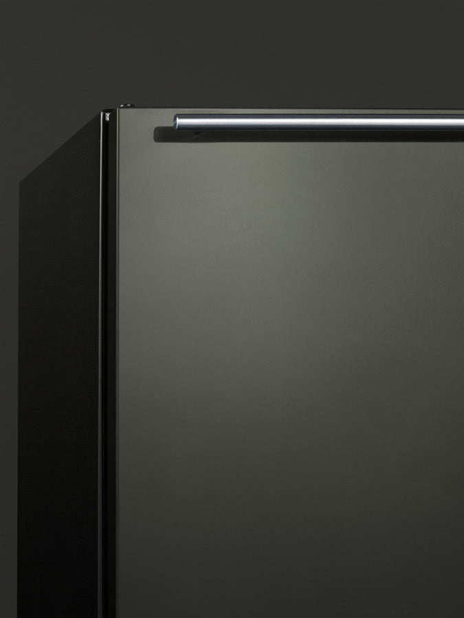 Accucold Built-in undercounter ADA compliant all-refrigerator with black stainless steel door, horizontal handle, black cabinet, (Model AL54KSHH)