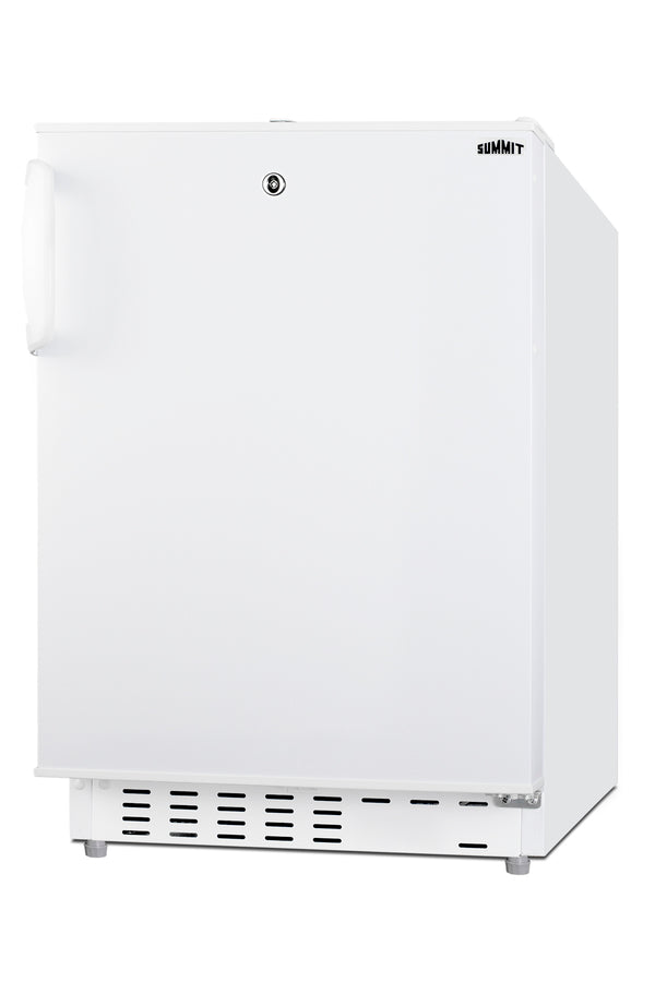 ADA compliant built-in or freestanding 20" wide refrigerator-freezer for residential use with lock (Model ALRF48)