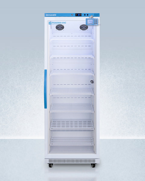 Accucold Performance series Pharma-Vac 18 cu.ft. upright glass door all-refrigerator, Left Hinge – ARG18PVDL2BLHD