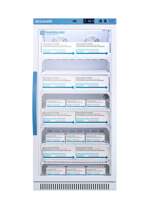 Accucold Accucold Performance series Pharma-Vac 8 cu.ft. upright glass door all-refrigerator, Left Hinge – ARG8PV456LHD