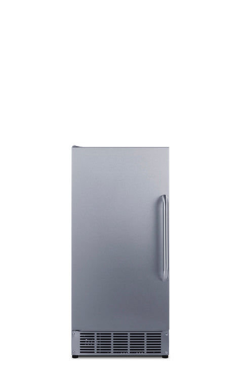 ADA compliant outdoor NSF-listed auto defrost clear icemaker with internal pump for built-in or freestanding use under c