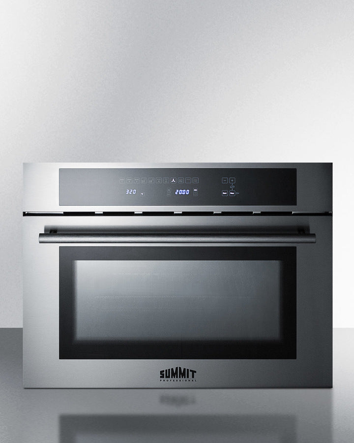 24" Wide Built-in Speed Oven with Convection, Microwave, and Standard Oven Settings in a Stainless Steel and Glass Finis