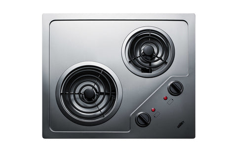 Accucold 21" Wide 230V 2-Burner Coil Cooktop