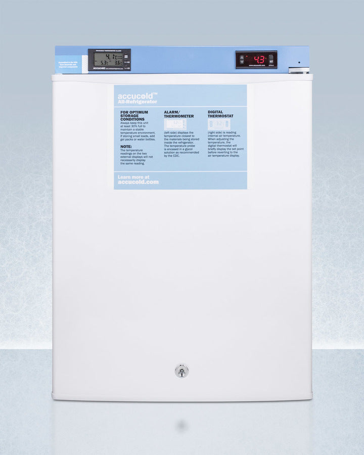 Accucold Compact auto defrost medical/scientific all-refrigerator with digital, Left Hinge – FF28LWHMED2LHD