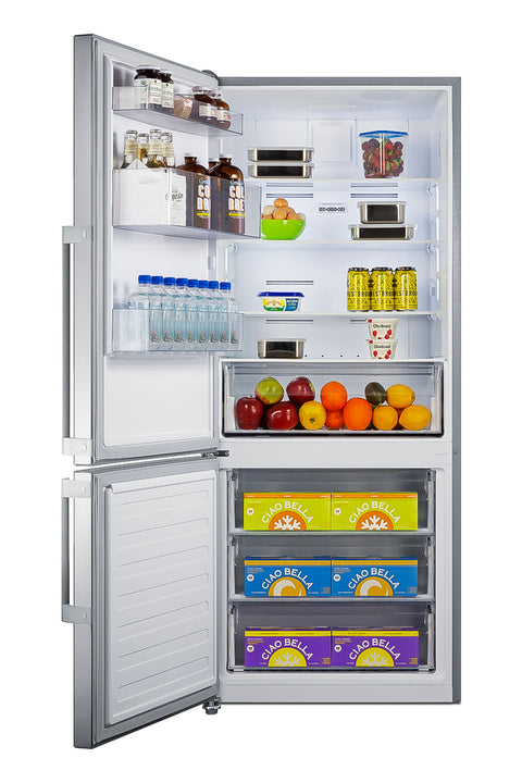 Frost-free ENERGY STAR certified bottom freezer refrigerator in stainless steel (Model FFBF283SSLHD)