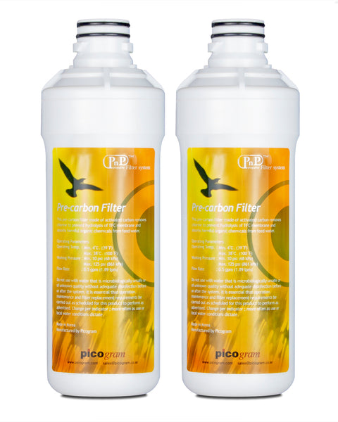 Set of 2 water purification filters for use with BIM100 icemaker