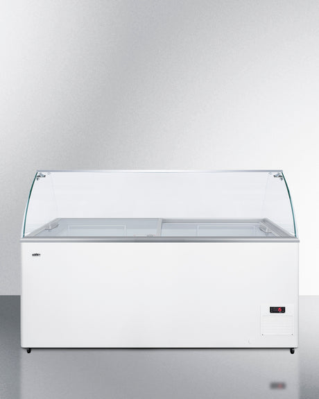 Ice cream chest freezer with glass sneeze guard (ships unassembled) (Model NOVA53GDC)