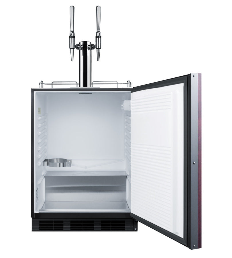 ADA compliant built-in commercial nitro coffee kegerator, ADA (Model SBC58BLBIADAIFNCFTWIN)