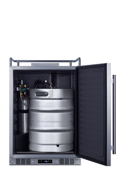 Built-in commercially approved kegerator with panel-ready door, no tap kit included (Model SBC682NKPNRLHD)