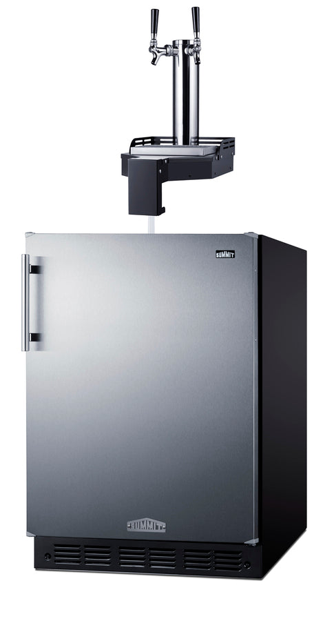 Accucold ADA height built-in undercounter Floating Tap Kegerator, requires no countertop drilling, ADA (Model SBC7BRSFLTWADA)