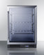 24" wide frost-free undercounter freezer with glass door