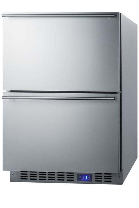 24" Wide 2-Drawer All-Freezer - Angle