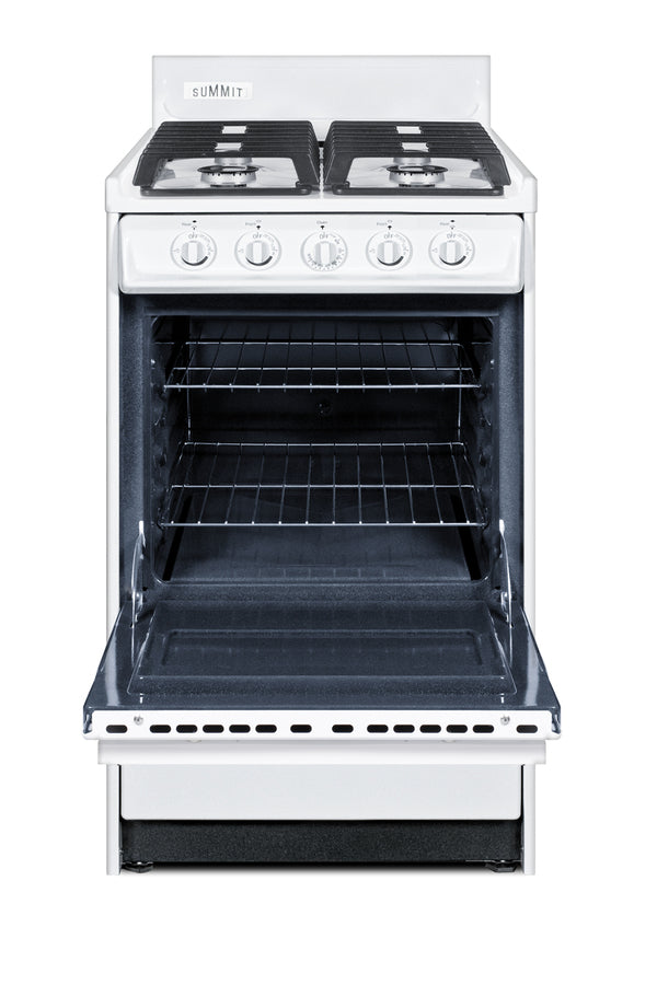 20" wide sealed burner gas range made in the USA