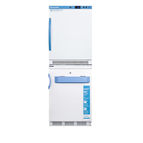 Accucold Stacked combination of ARS6PV all-refrigerator with antimicrobial silver-ion handle – ARS6PV-VT65MLSTACKMED2