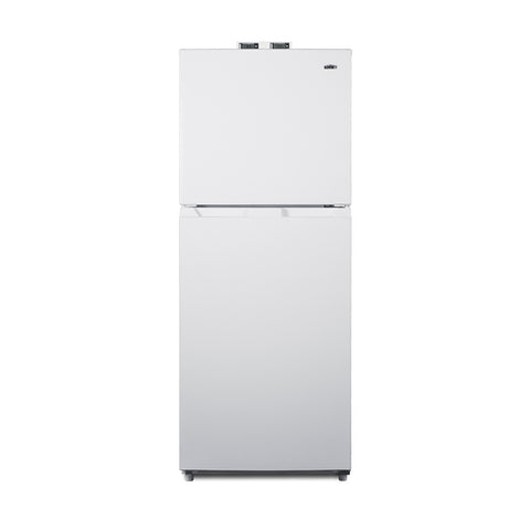 Accucold Frost-free break room refrigerator-freezer with NIST calibrated alarm/thermometers (Model BKRF1088W)