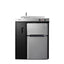 30" wide all-in-one kitchenette with 2-burner 115V coil cooktop, refrigerator-freezer, sink, and storage cabinet