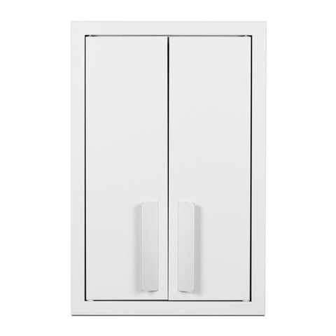 Accucold 12" wide wall cabinet with powder coated metal construction in a white finish – CAB1218TALLWH